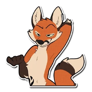 😏 emoji Fox Telegram sticker 15 of 44