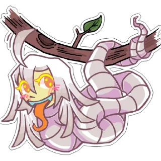 😛 emoji Gary the tapeworm @ewwwabug Telegram sticker 12 of 71