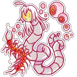 👁 emoji Gary the tapeworm @ewwwabug Telegram sticker 14 of 71