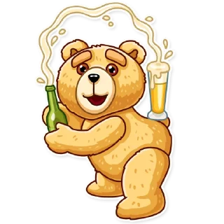 🍾 emoji Ted Telegram sticker 7 of 25