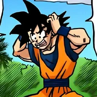 😔 emoji Son Goku by @SONGOKU_SOLO ➡️ @Ctikerubot Telegram sticker 13 of 101