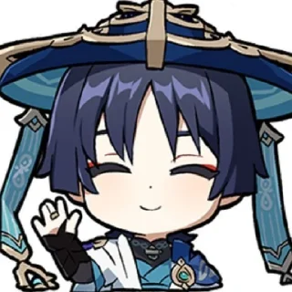 🧊 emoji Wanderer: t.me/GenshStik ; @NonAmE0115171 Telegram sticker 23 of 30