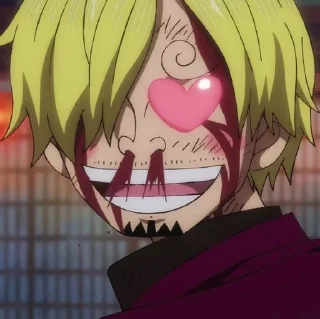 😍 emoji Sanji Wano Telegram sticker 22 of 50