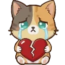 💔 emoji Котенок БоБ @CreateEmojiiBot Telegram sticker 11 of 40