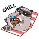 💆‍♂️ emoji Racoon Telegram sticker 11 of 23