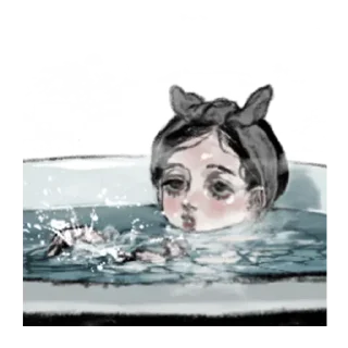 ❤️ emoji грустная девочка @anime_stickerr Telegram sticker 16 of 20