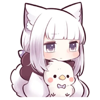 Sticker from Девочка волчица @nyasticks