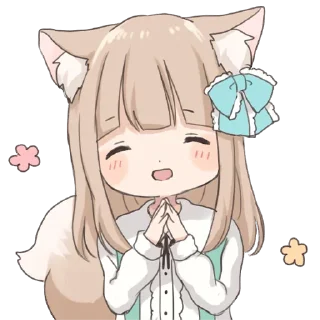 😊 emoji Девочка волчица @nyasticks Telegram sticker 3 of 41