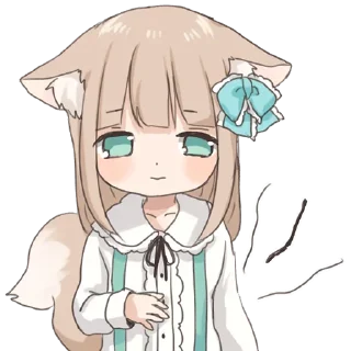 😔 emoji Девочка волчица @nyasticks Telegram sticker 24 of 41