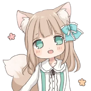 😇 emoji Девочка волчица @nyasticks Telegram sticker 19 of 41