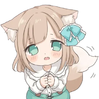 😳 emoji Девочка волчица @nyasticks Telegram sticker 9 of 41