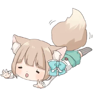 😴 emoji Девочка волчица @nyasticks Telegram sticker 17 of 41