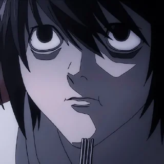 🤔 emoji ✧✧✧DEATH NOTE✧✧✧ @anime_sticks Telegram sticker 3 of 40