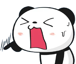 😫 emoji Little panda @Weempire @keiriststicks Telegram sticker 11 of 25