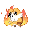 🔥 emoji Corgi Life Telegram sticker 14 of 33