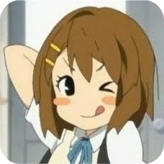 😋 emoji Yui Hirasava Telegram sticker 23 of 46