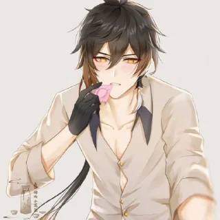 🥵 emoji Чжун ли и тарталья Telegram sticker 21 of 42