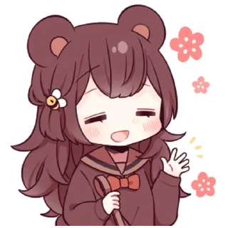 🙋‍♀️ emoji Медвеция-тян @tg_sticks Telegram sticker 18 of 33