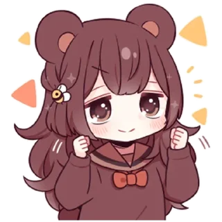🎉 emoji Медвеция-тян @tg_sticks Telegram sticker 24 of 33