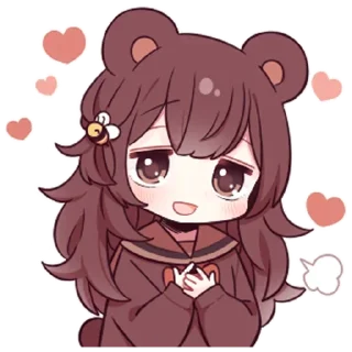 🥰 emoji Медвеция-тян @tg_sticks Telegram sticker 7 of 33