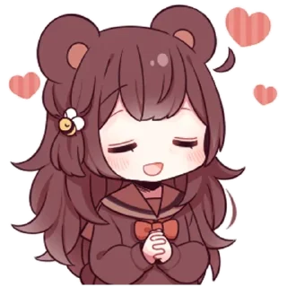 😊 emoji Медвеция-тян @tg_sticks Telegram sticker 11 of 33