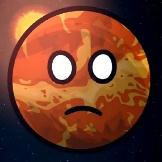 😲 emoji Венера>>>🌎🌎🌎 Telegram sticker 16 of 16