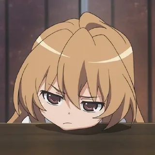☹️ emoji Злые Кубики Toradora @anime_stickerr Telegram sticker 3 of 91