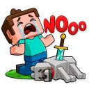 😫 emoji Minecraft Telegram sticker 14 of 35