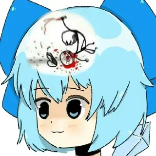 😁 emoji Забавный тохо картинки и просто ЧАЙЛД ПО ➡️ @Ctikerubot Telegram sticker 12 of 120