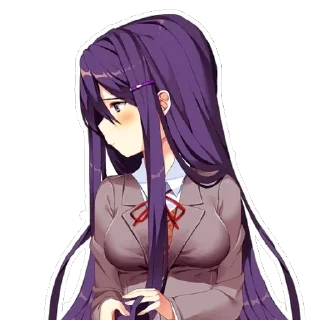 😶 emoji (*˘︶˘*).｡*♡Yuri!!📚 Telegram sticker 14 of 20
