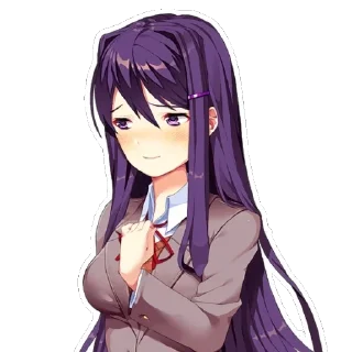 😌 emoji (*˘︶˘*).｡*♡Yuri!!📚 Telegram sticker 9 of 20