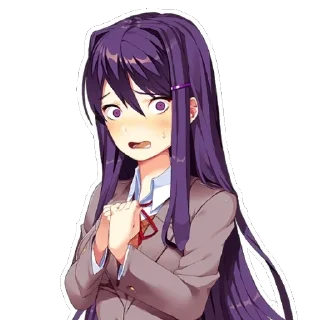 😳 emoji (*˘︶˘*).｡*♡Yuri!!📚 Telegram sticker 18 of 20