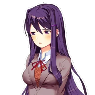 😔 emoji (*˘︶˘*).｡*♡Yuri!!📚 Telegram sticker 11 of 20