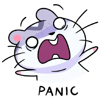 😨 emoji Хомяк Мох Telegram sticker 12 of 48