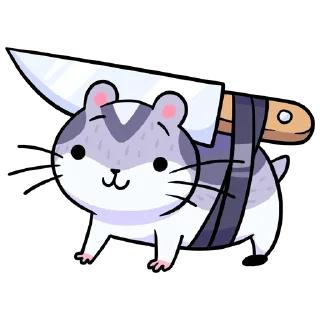 🔪 emoji Хомяк Мох Telegram sticker 14 of 48