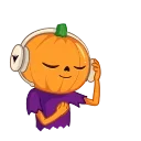 🎧 emoji Pumpkin Man Telegram sticker 12 of 15