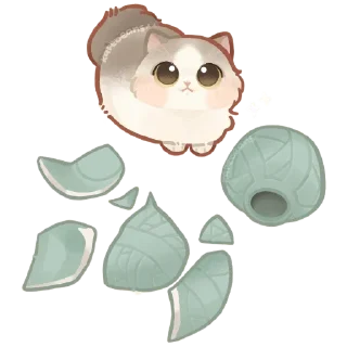 😶 emoji Котики / @Stick4GramProjects Telegram sticker 16 of 90