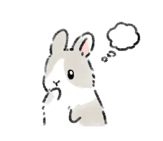 🤔 emoji зайки ♡ @softsticks Telegram sticker 24 of 40