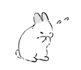 😓 emoji зайки ♡ @softsticks Telegram sticker 15 of 40