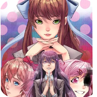💇 emoji Doki Doki Literature Club Telegram sticker 13 of 21