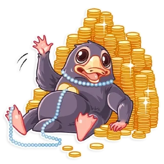 👋 emoji Niffler • @stickB00K Telegram sticker 5 of 25