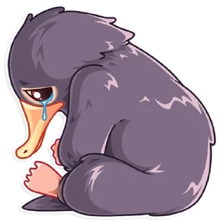 😢 emoji Niffler • @stickB00K Telegram sticker 13 of 25