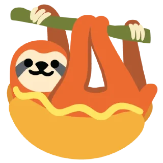 Sticker from hot dogi dog