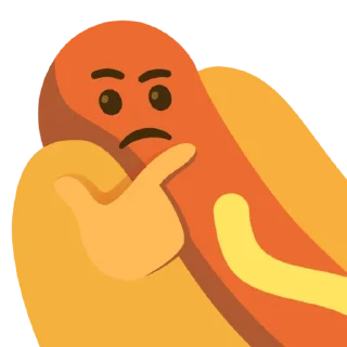 Sticker from hot dogi dog