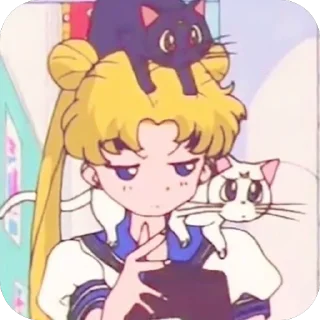 🫥 emoji .•Sailor Moon 🌙.• От @PomounayaBlad Telegram sticker 10 of 120