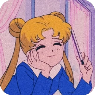 🫥 emoji .•Sailor Moon 🌙.• От @PomounayaBlad Telegram sticker 17 of 120