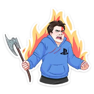 😡 emoji PlayStation :: @stickroom Telegram sticker 9 of 24