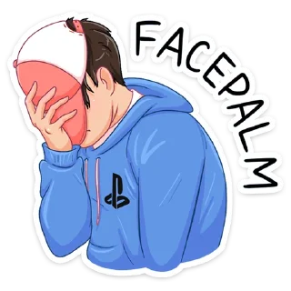 🤦‍♂️ emoji PlayStation :: @stickroom Telegram sticker 14 of 24