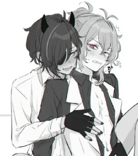 ✨ emoji Kaeya x Diluc by @aminira Telegram sticker 12 of 74