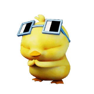🙏 emoji Chick @stickerstgrm Telegram sticker 13 of 40